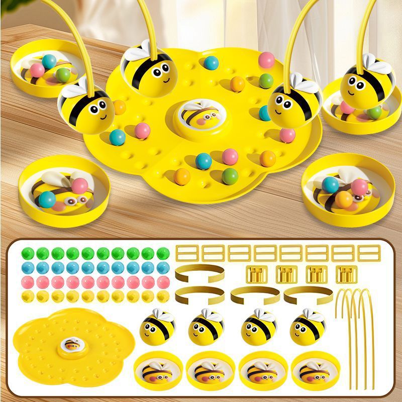 🔥Limited Time 49% Off✨ Colorful Multifunctional Magnetic Bee Toy String Game for Outdoor Backyard Travel Camping