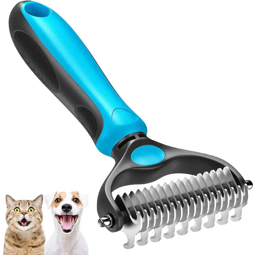 Professional Pet Grooming Rake – Remove Mats, Tangles & Loose Fur