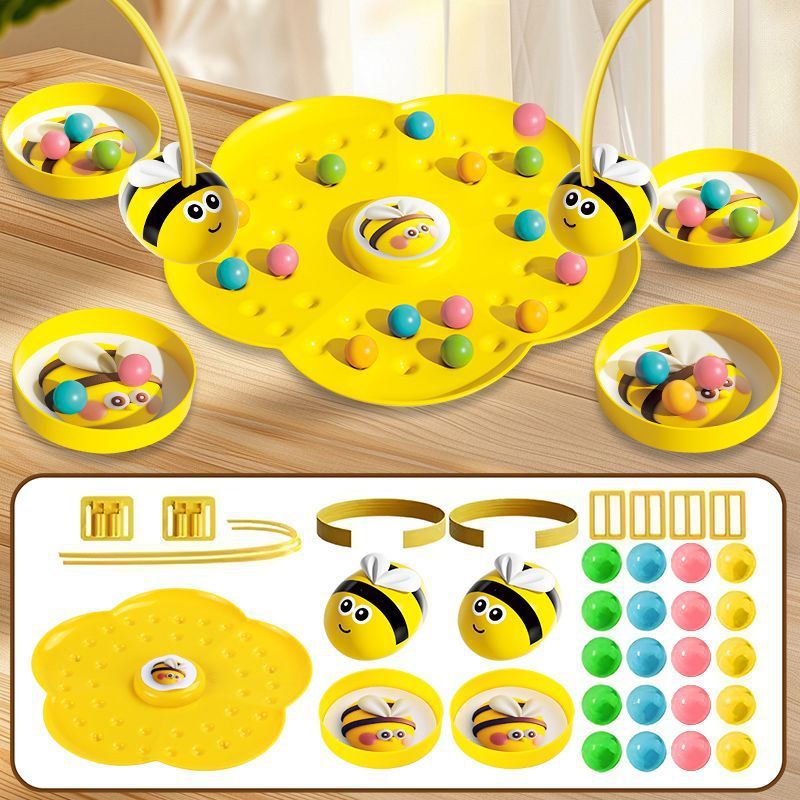 🔥Limited Time 49% Off✨ Colorful Multifunctional Magnetic Bee Toy String Game for Outdoor Backyard Travel Camping