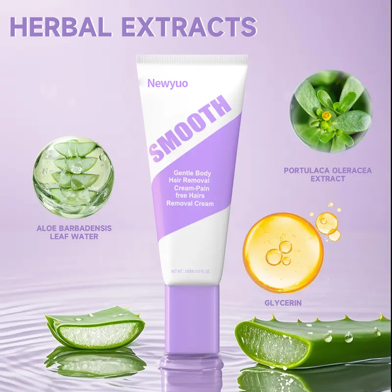 Newyuo Painless Hair Removal Cream – Gentle & Fast, Aloe-Enriched, For Sensitive Skin & Intimate Areas