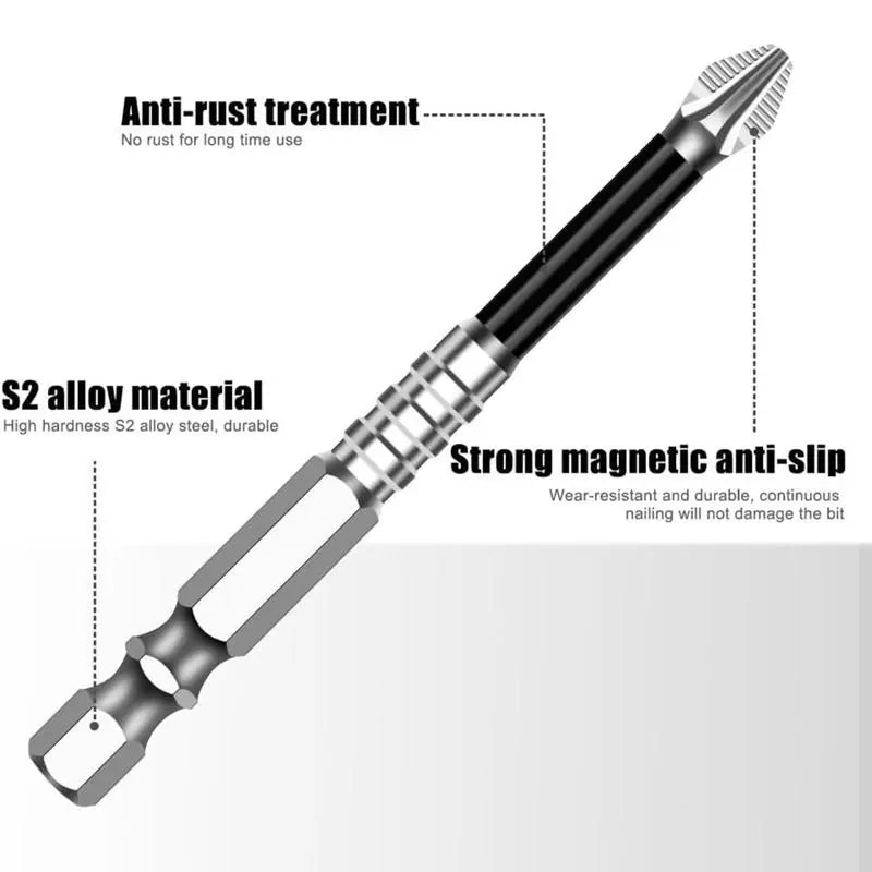 K5 Titanium Impact Driver Bit Set – Magnetic, Non-Slip & Impact-Resistant Drill Bits