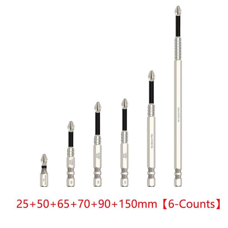 K5 Titanium Impact Driver Bit Set – Magnetic, Non-Slip & Impact-Resistant Drill Bits