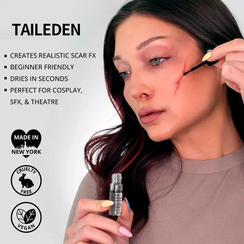TAILEDEN Rigid Collodion โ Quick, Buildable, Ultra-Realistic Scar FX for Cosplay & SFX