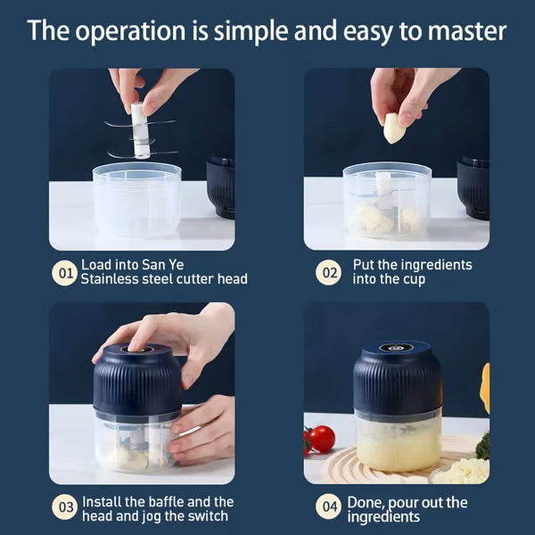 Electric Garlic Chopper,Mini Portable Veggie Chopper