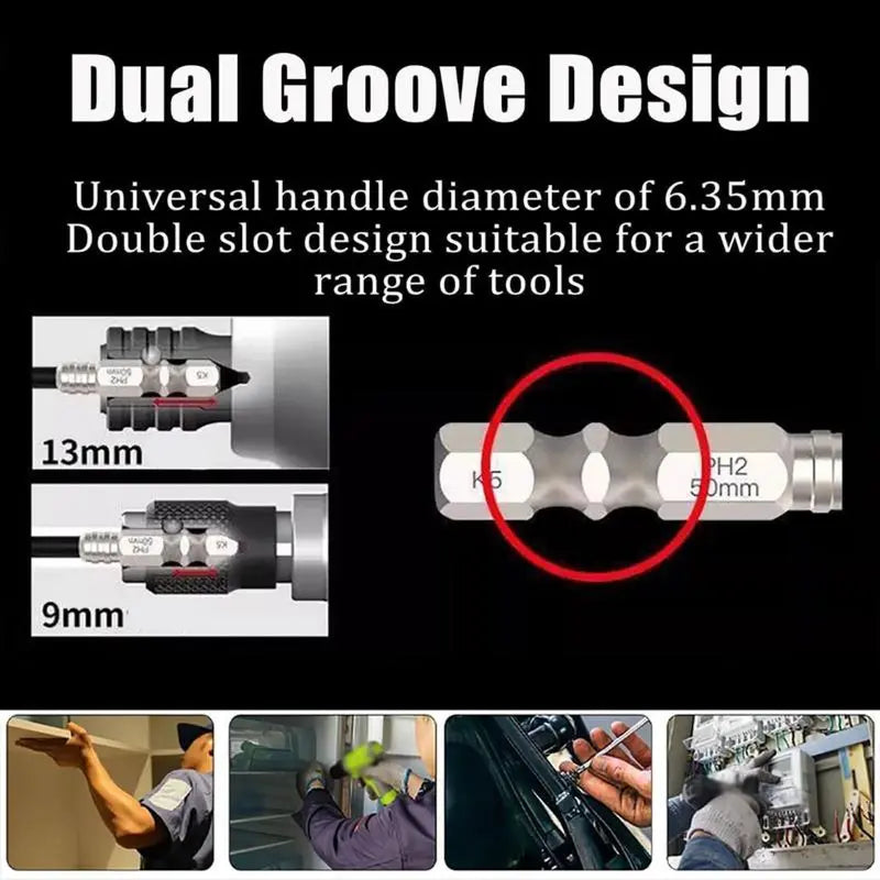 K5 Titanium Impact Driver Bit Set – Magnetic, Non-Slip & Impact-Resistant Drill Bits