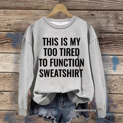 Slogan pattern printed round neck sweatshirt