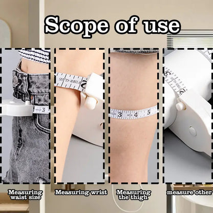 Body Measuring Tape 60 Inch, Pure White Portable Measurement Tape - Anti-Slip Grip for Home Gym & Weight Loss Monitoring