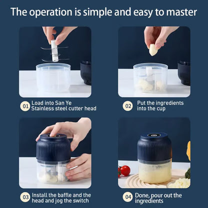 Electric Garlic Chopper,Mini Portable Veggie Chopper