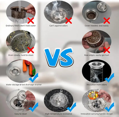 3-in-1 Kitchen Sink Stopper & Strainer, Heavy-Duty Stainless Steel