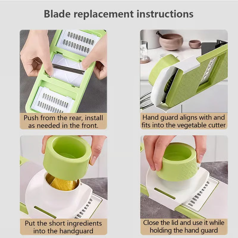 5 in 1 Vegetable Cutter with Cheese Grater