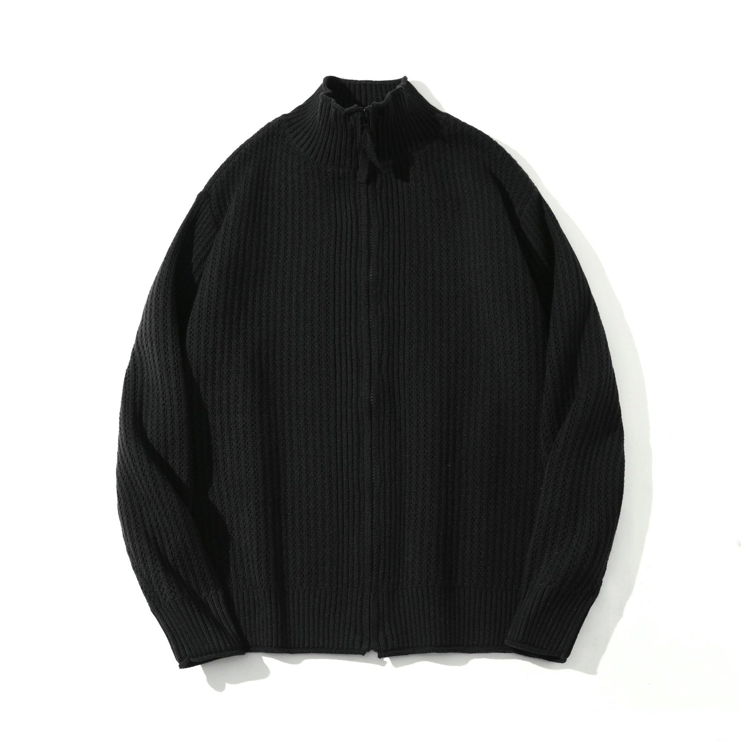 Solid Color Knit Texture Loose Casual Sweater Coat